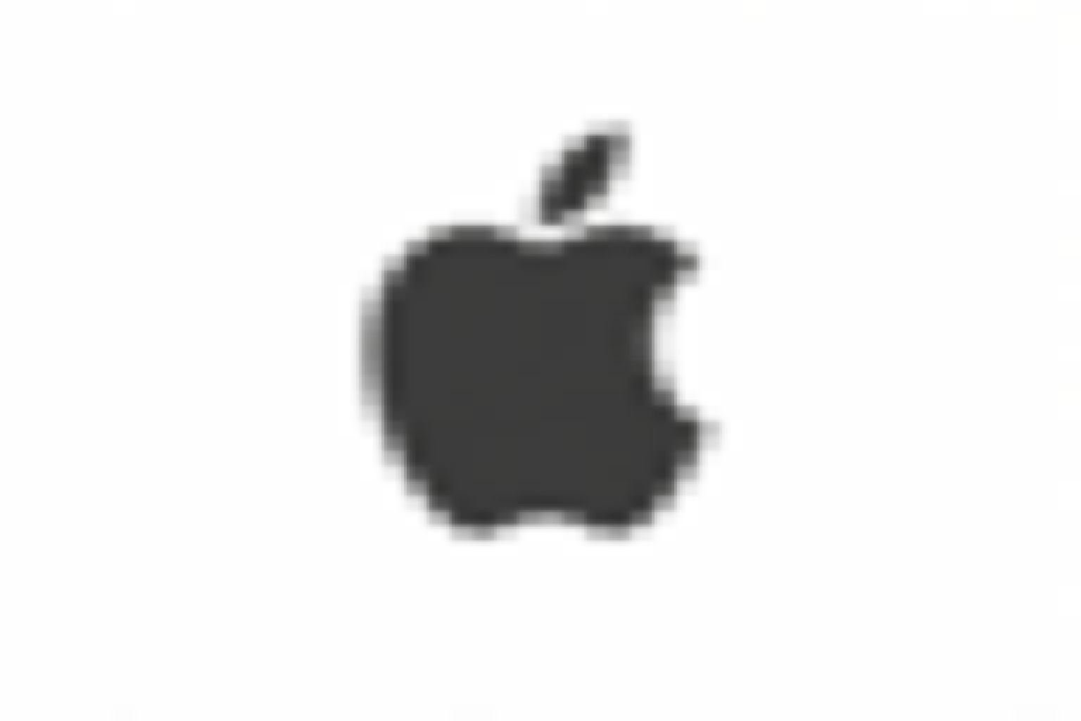 Apple logo — low-resolution export upscaled