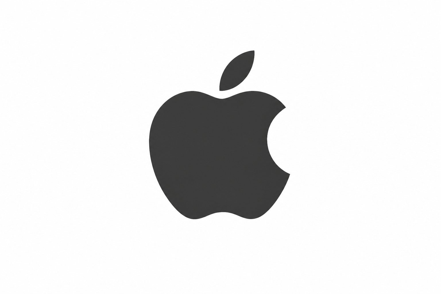 Apple logo — same mark, crisp print-ready export